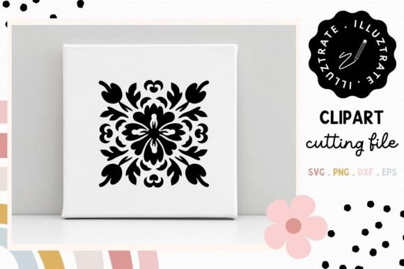 Download Flower Tile SVG Cut File | Floral Tile - Floral tile Collection
