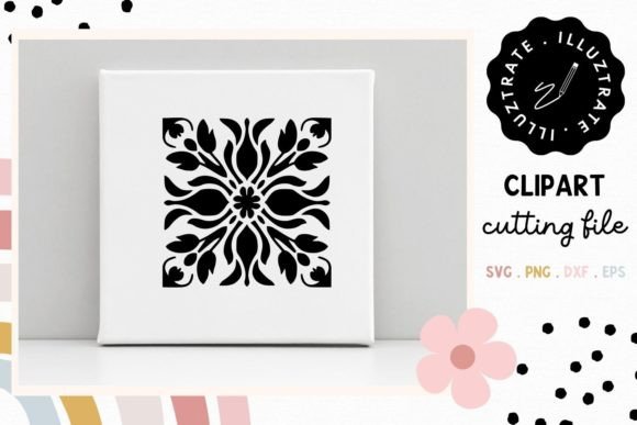 Download Flower Tile SVG Cut File | Floral Tile - Floral tile Collection