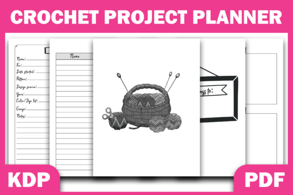 Download Crochet Project Planner KDP Interior PDF - Crochet project planner Collection