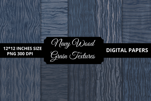 Download Navy Wood Grain Textures Digital Papers - Premium Resources
