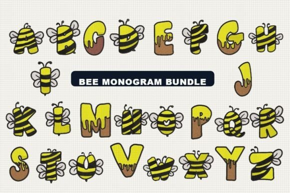 Download Bee Monogram Bundle - Premium Resources