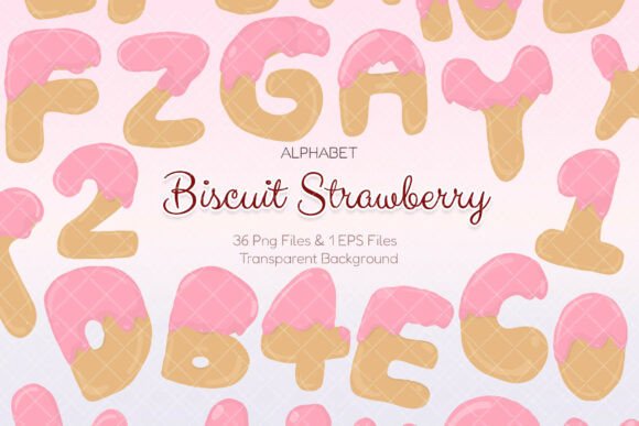 Download Biscuit Strawberry Alphabet 36 PNG 1 EPS - Eps Collection