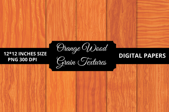 Download Orange Wood Grain Textures Digital Paper - Premium Resources