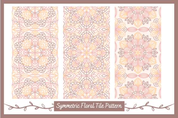 Download Geometric Symmetric Floral Tile Patterns - Floral tile Collection