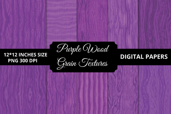 Download Purple Wood Grain Digital Papers - Premium Bundle