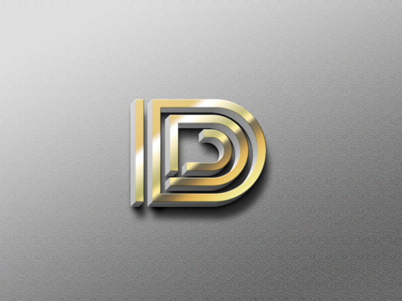 Download 3D Logo Mockup with Golden Gradients - Golden gradients Collection